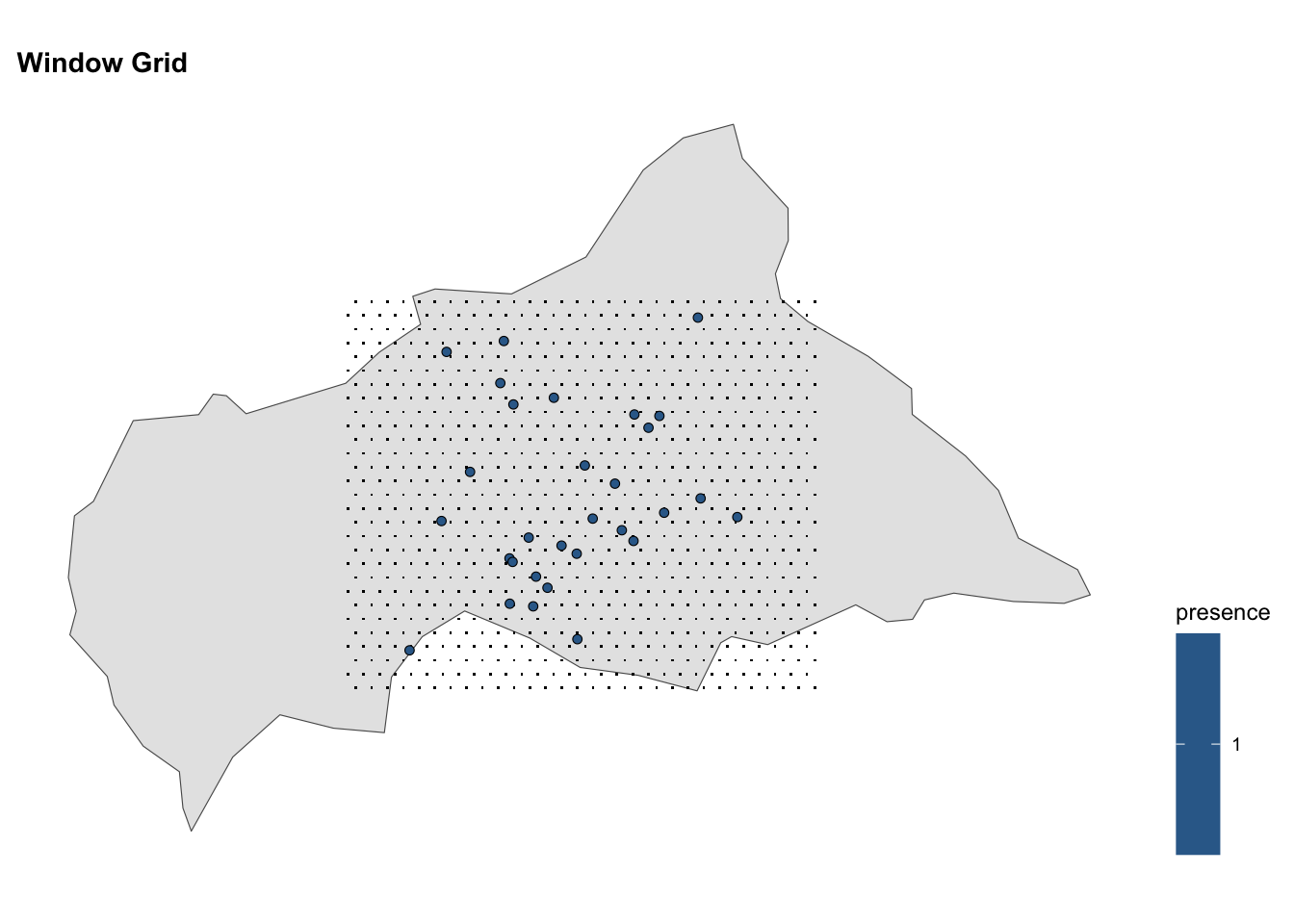 Grid-Map of Central Africa Rep.