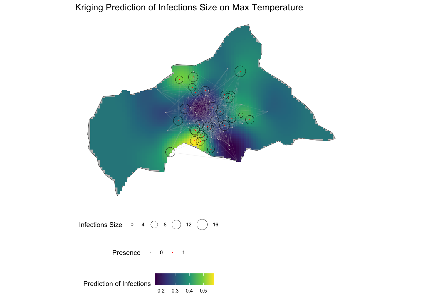 Kriging Map of Central Africa Rep.